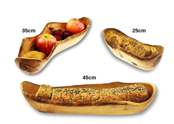 Olive Wood wooden fruit bread rustic dish 3 sizes By MR OLIVEWOOD® Wholesale Manufacturer Supplier USA canada