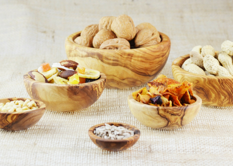 Olive Wood wooden nesting bowls set of 6 serving food By MR OLIVEWOOD® Wholesale Manufacturer Supplier USA Canada