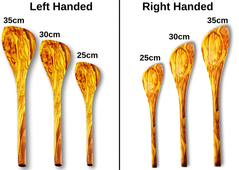 olive wood corner spoon spatula wooden corner spoon spatula right and left handed by MR OLIVEWOOD® wholesale USA & Canada
