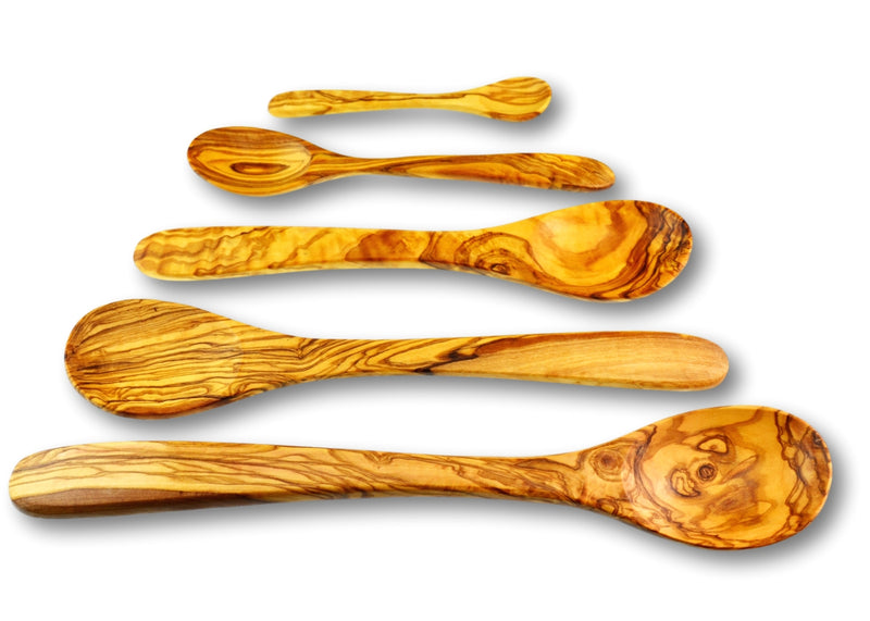 olive wood spoon wooden spoons 5 pieces by MR OLIVEWOOD® wholesale USA & Canada