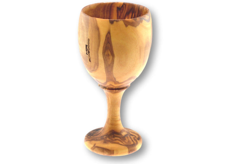 wooden olive wood Goblet / Chalice Cup oval shape verre coupe gobelet en bois d'olivier by MR OLIVEWOOD® wholesale manufacturer US based supplier USA Canada