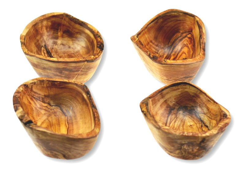 Olive Wood wooden four small rustic appetizer serving dish By MR OLIVEWOOD® Wholesale Manufacturer Supplier USA canada