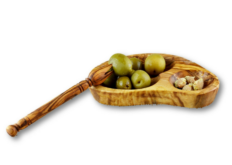 Olive Wood wooden serving olives shell appetizer dishes stackable set of 3 By MR OLIVEWOOD® Wholesale Manufacturer Supplier USA canada