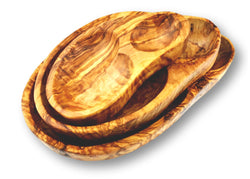 Olive Wood wooden serving shell appetizer dishes stackable set of 3 By MR OLIVEWOOD® Wholesale Manufacturer Supplier USA canada