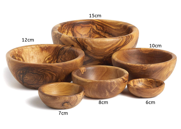 Olive Wood wooden nesting bowls set of 6 different sizes By MR OLIVEWOOD® Wholesale Manufacturer Supplier USA Canada