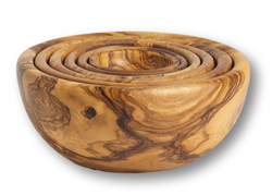 Olive Wood wooden nesting bowls set of 6 By MR OLIVEWOOD® Wholesale Manufacturer Supplier USA Canada