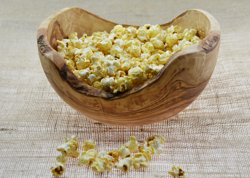 Olive Wood wooden Salad Bowl Rustic with popcorn By MR OLIVEWOOD® Wholesale Manufacturer Supplier USA canada