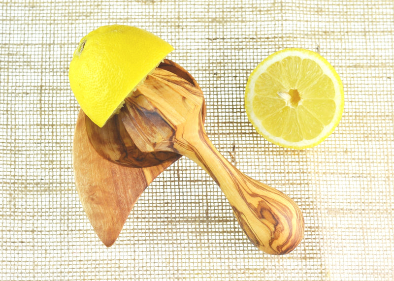 Olive Wood wooden Small Shell Appetizer serving dish and citrus reamer lemon juicer squizer By MR OLIVEWOOD® Wholesale Manufacturer Supplier USA canada