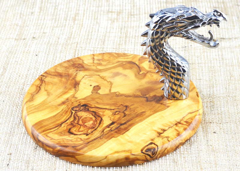 wooden olive wood chopping cutting carving cheese steak serving round dragon board planche en bois d'olivier by MR OLIVEWOOD® Wholesale USA Canada