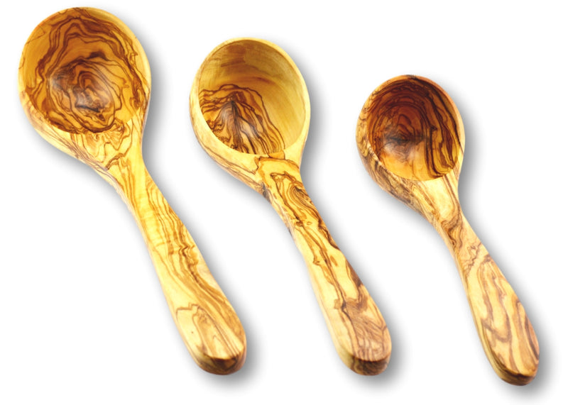 olive wood ladle wooden ladle set of 3 by MR OLIVEWOOD® wholesale USA & Canada