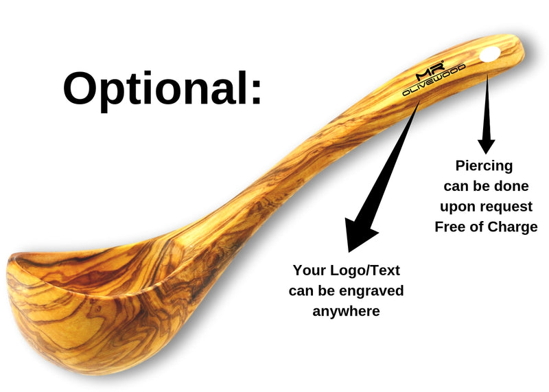 olive wood ladle wooden ladle engraving by MR OLIVEWOOD® wholesale USA & Canada
