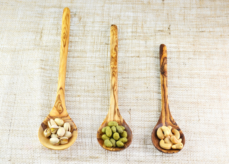 olive wood round spoon beautiful wooden spoon by MR OLIVEWOOD® wholesale USA & Canada