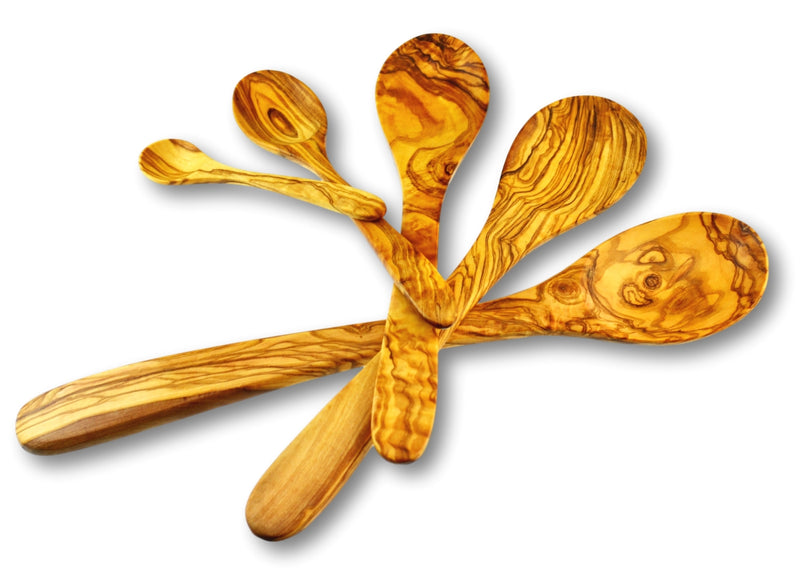 olive wood spoon wooden spoons 5 sizes by MR OLIVEWOOD® wholesale USA & Canada