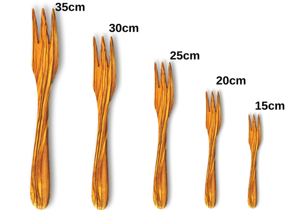 Olive Wood kitchen utensils fork personalised olive wood gift present by MR OLIVEWOOD®