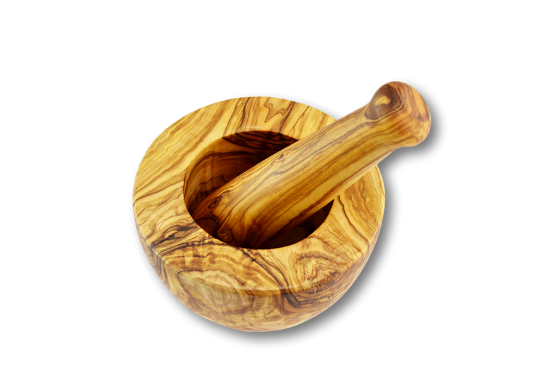 Olive Wood kitchen utensils mortar and pestle olive wood gift by MR OLIVEWOOD®