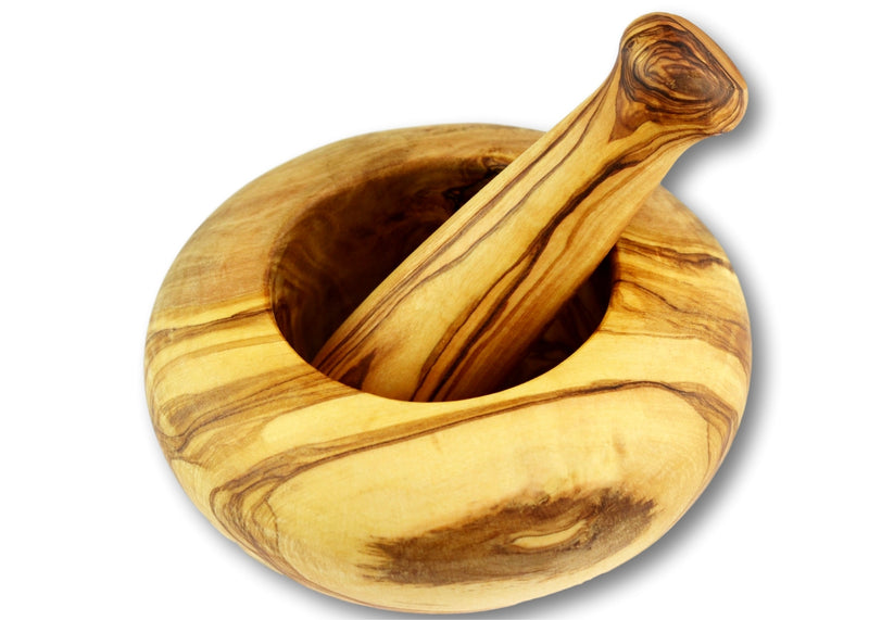 Olive Wood kitchen utensils mortar and pestle olive wood gift by MR OLIVEWOOD®