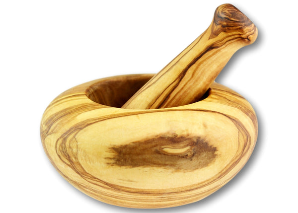 Olive Wood kitchen utensils mortar and pestle olive wood gift by MR OLIVEWOOD®