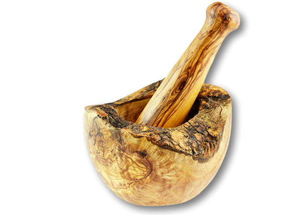 Olive Wood kitchen utensils mortar and pestle olive wood gift by MR OLIVEWOOD®