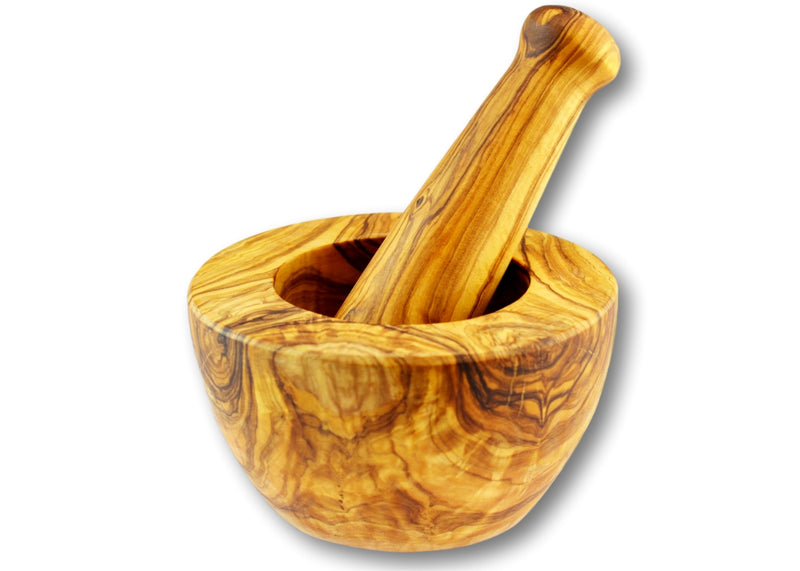 Olive Wood kitchen utensils mortar and pestle olive wood gift by MR OLIVEWOOD®