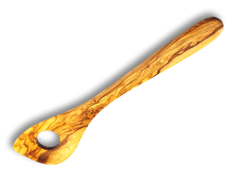 olive wood pierced corner spoon spatula wooden pierced corner spoon spatula by MR OLIVEWOOD® wholesale USA & Canada