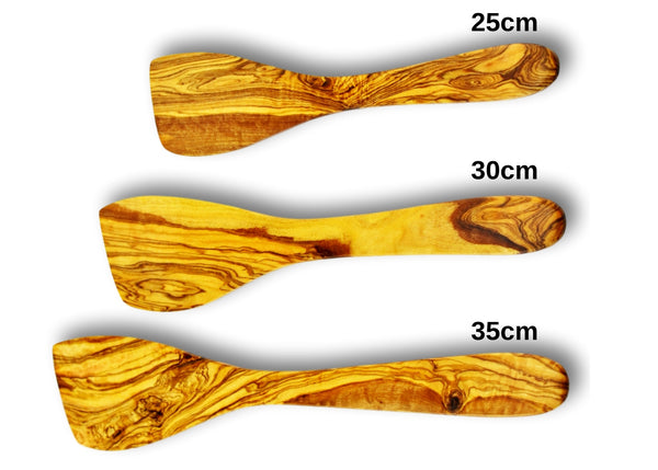 olive wood spatula wooden spoon spatula 3 sizes by MR OLIVEWOOD® wholesale USA & Canada
