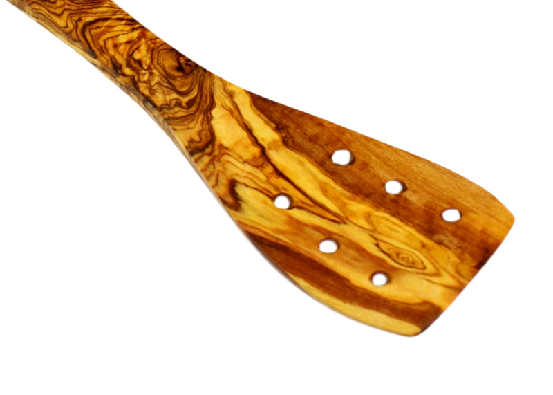 olive wood pierced spatula wooden pierced spatula by MR OLIVEWOOD® wholesale USA & Canada