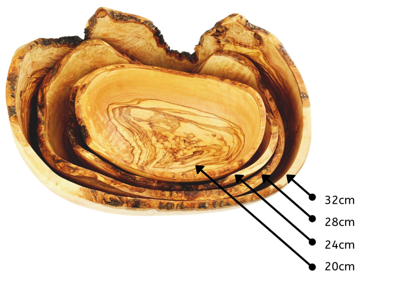 Olive Wood wooden oval rustic Salad Bowl 4 different sizes By MR OLIVEWOOD® Wholesale Manufacturer Supplier USA canada
