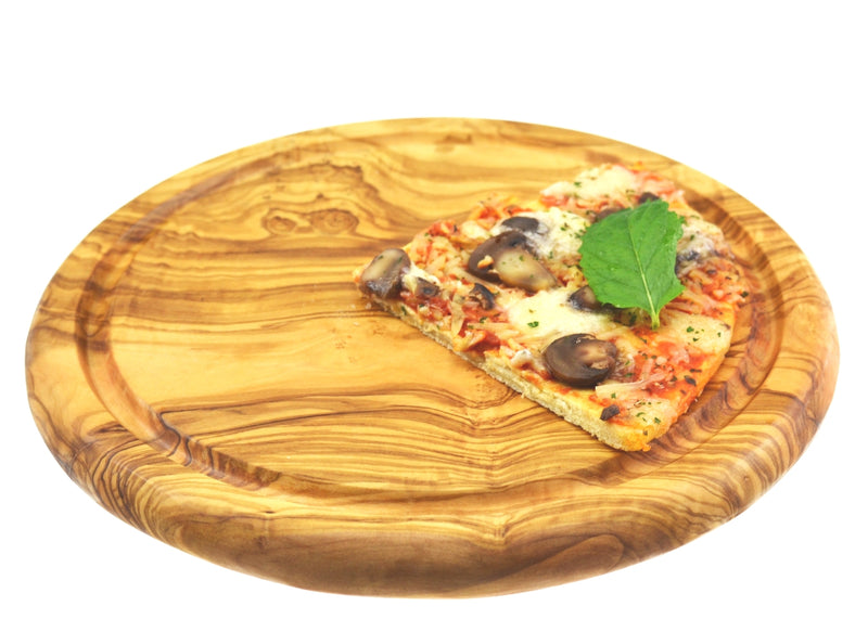 wooden olive wood chopping cutting carving cheese steak serving pizza round board planche en bois d'olivier by MR OLIVEWOOD® Wholesale USA Canada