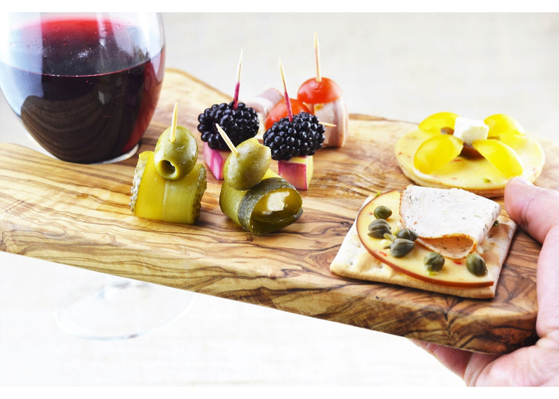 wooden olive wood chopping cutting carving cheese steak serving glass holder rustic holding and serving board planche en bois d'olivier by MR OLIVEWOOD® Wholesale USA Canada
