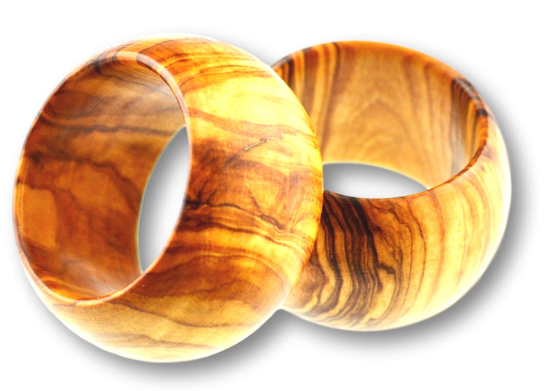 wooden olive wood napkin rings ronds de serviette en bois d'olivier by MR OLIVEWOOD® wholesale manufacturer US based supplier USA Canada