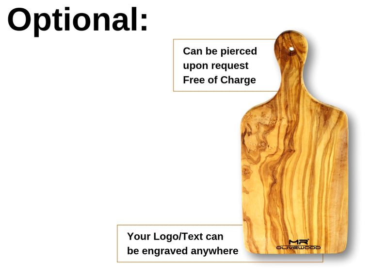 wooden olive wood chopping cutting carving cheese steak serving boards with paddle set of 3 optional branding engraving personalized piercing planche en bois d'olivier by MR OLIVEWOOD® Wholesale USA Canada