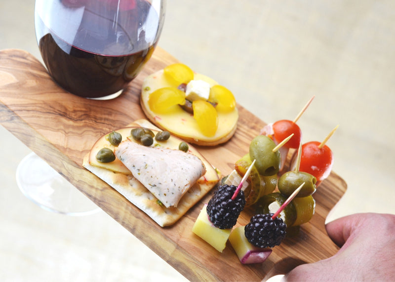 wooden olive wood chopping cutting carving cheese steak serving puzzle board with paddle glass holder holding and serving food planche en bois d'olivier by MR OLIVEWOOD® Wholesale USA Canada