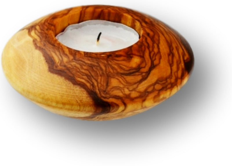 wooden olive wood round candle holder 2 porte-bougie en bois d'olivier by MR OLIVEWOOD® wholesale manufacturer US based supplier USA Canada